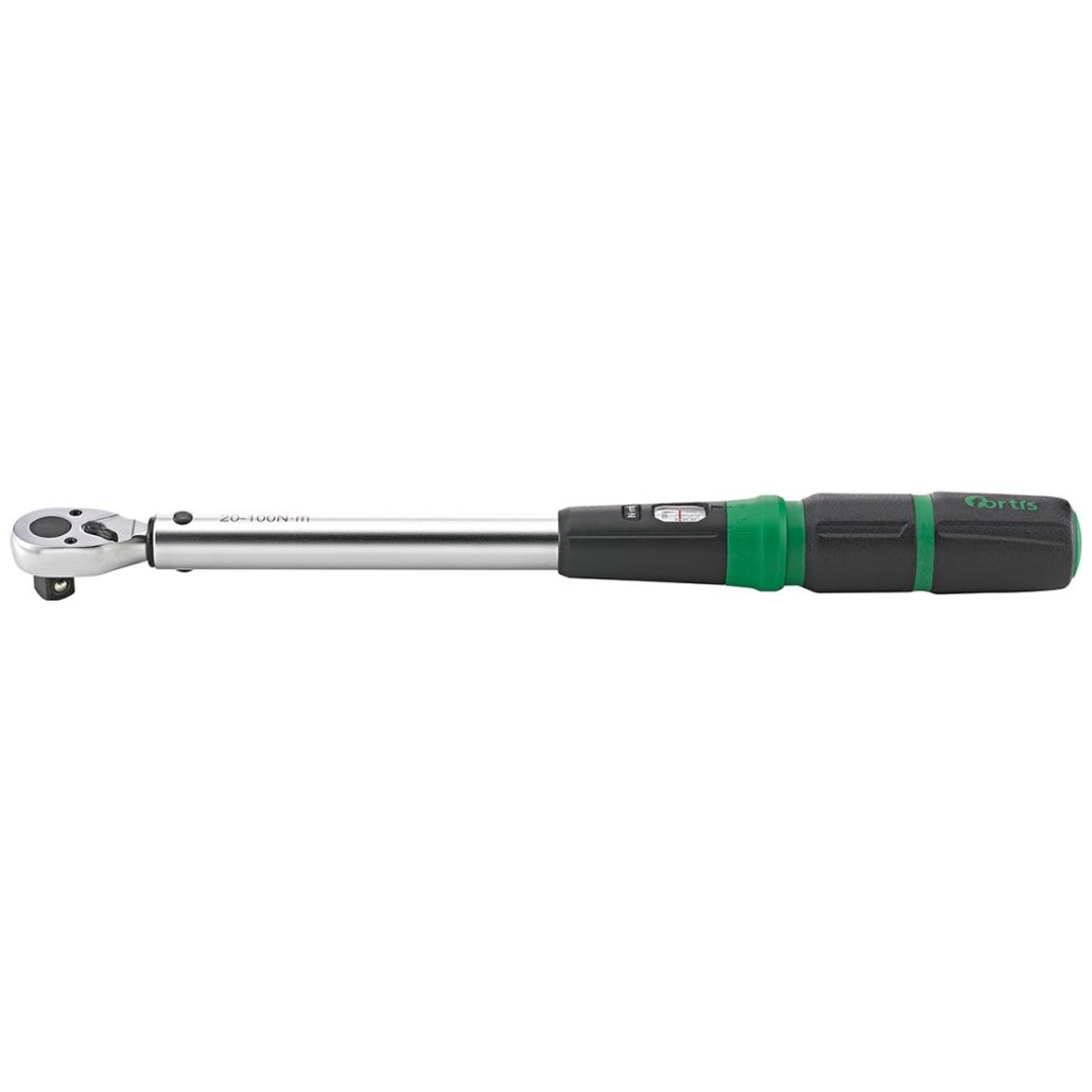 Fortis Drehmomentschlüssel 1/2, 20-100 Nm, mit Hebel-Umschaltknarre