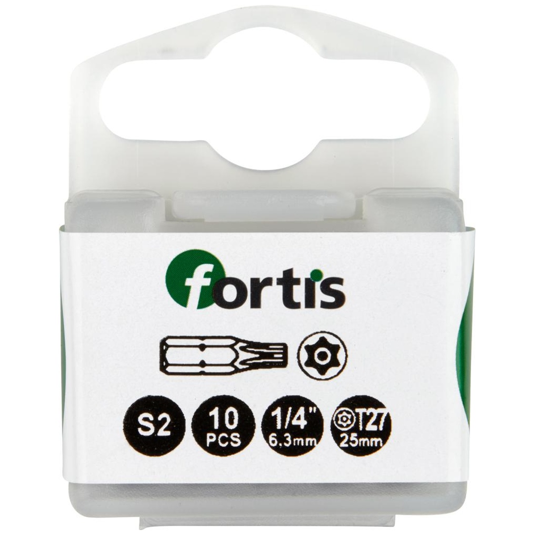 Fortis Bit 1/4 DIN3126 C6,3 TX27x 25 mm mit Bohrung 10 Stk.