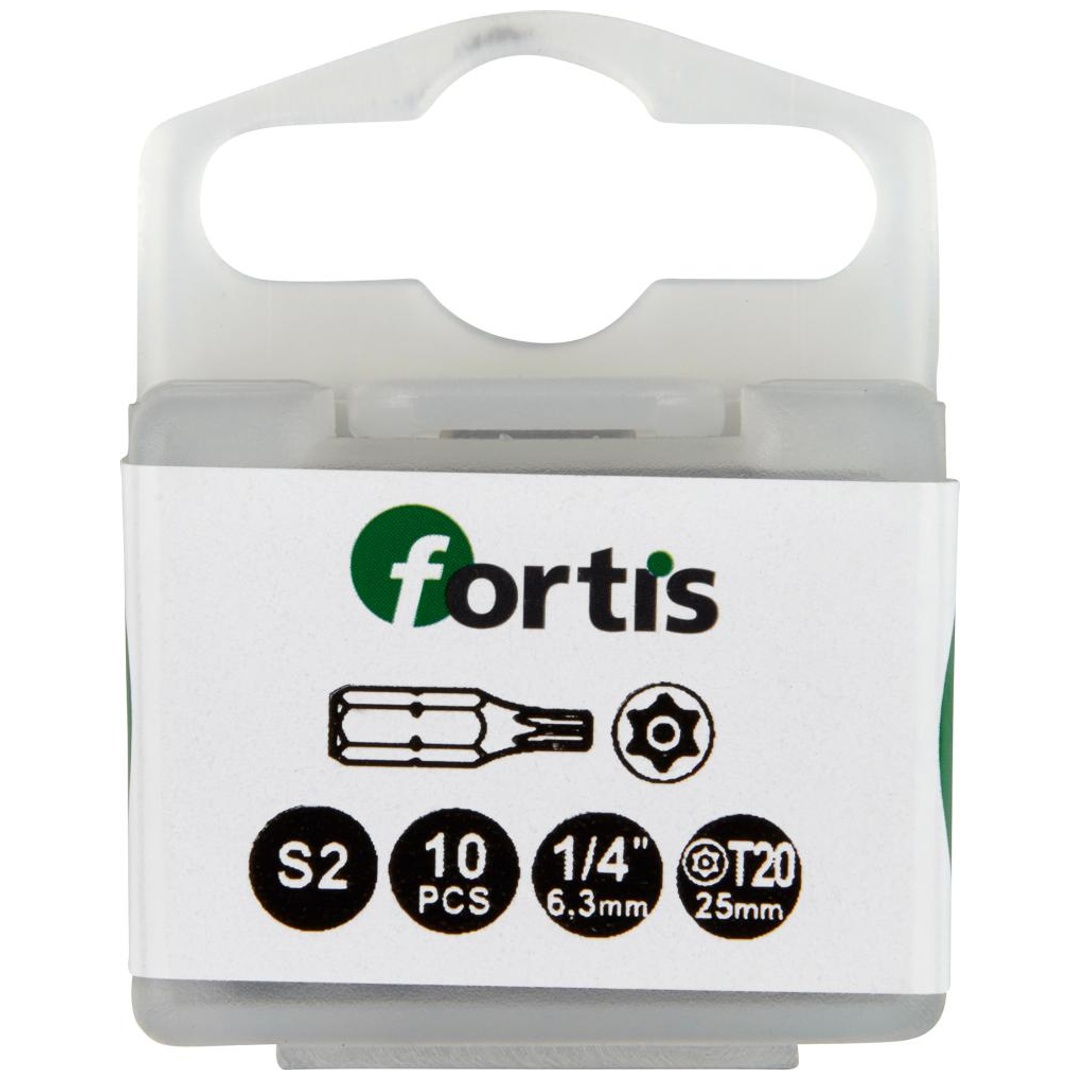 Fortis Bit 1/4 DIN3126 C6,3 TX20x 25 mm mit Bohrung 10 Stk.