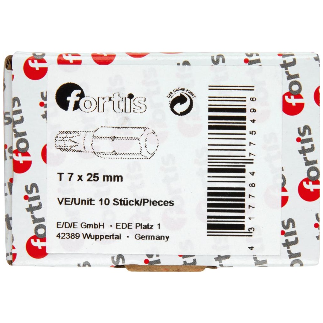 Fortis Bit für TX, DIN 3126 C6,3 T7 x 25 mm, 10 Stk.