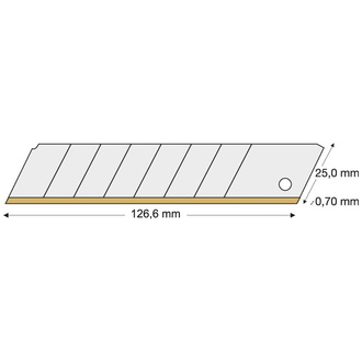 Lutz Abbrechklinge TiN 25 mm Pack a 10 Stk.