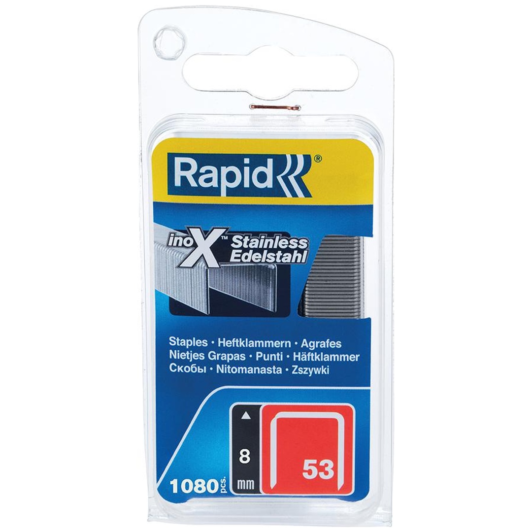 Rapid Heftklammern 53/8 m, 1080 Stk., Edelstahl