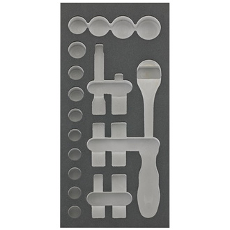 Fortis Werkzeugmodul 1/3 leer Steckschlüssel 1/2"