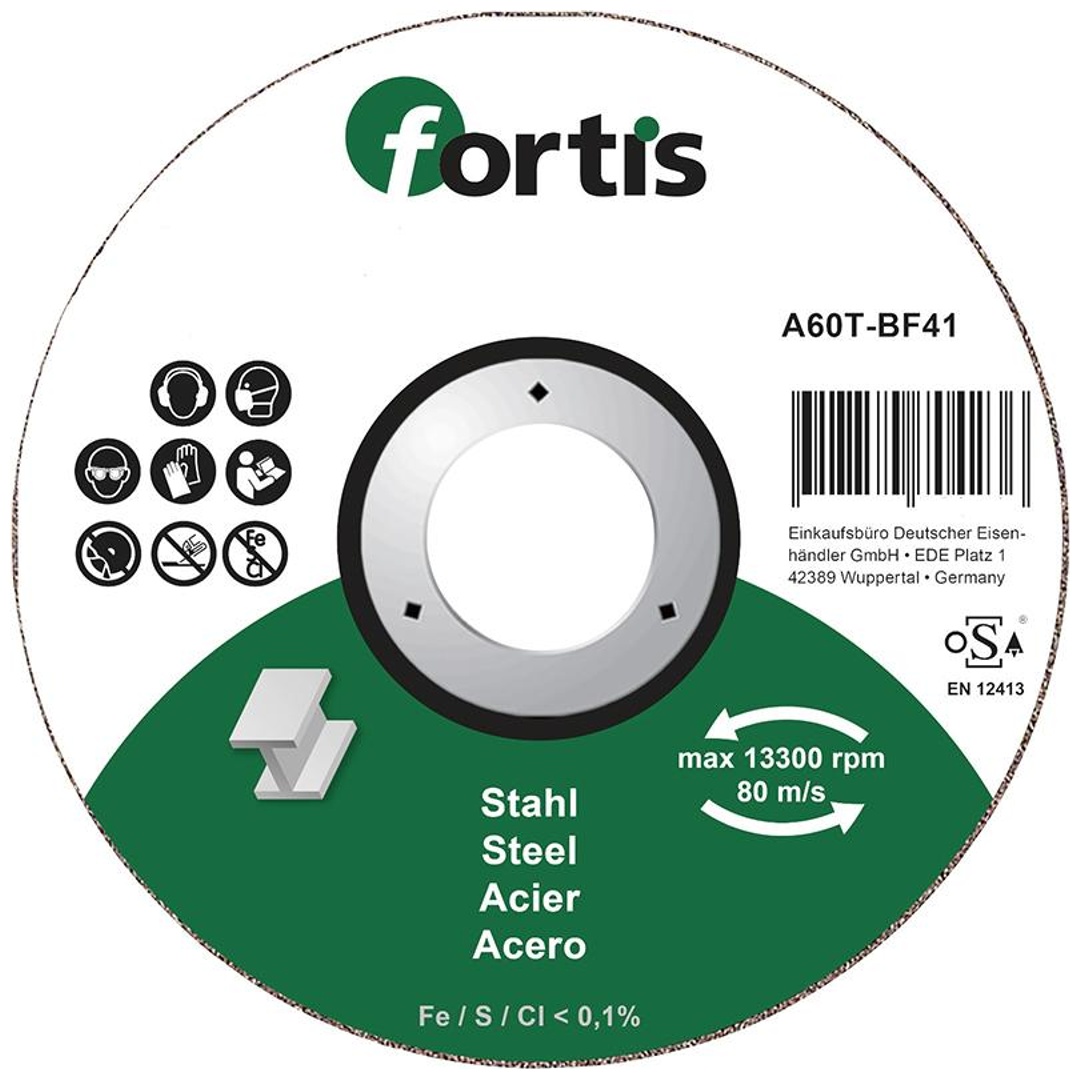 Fortis Trennscheibe Stahl 115 x 1,0mm gerade