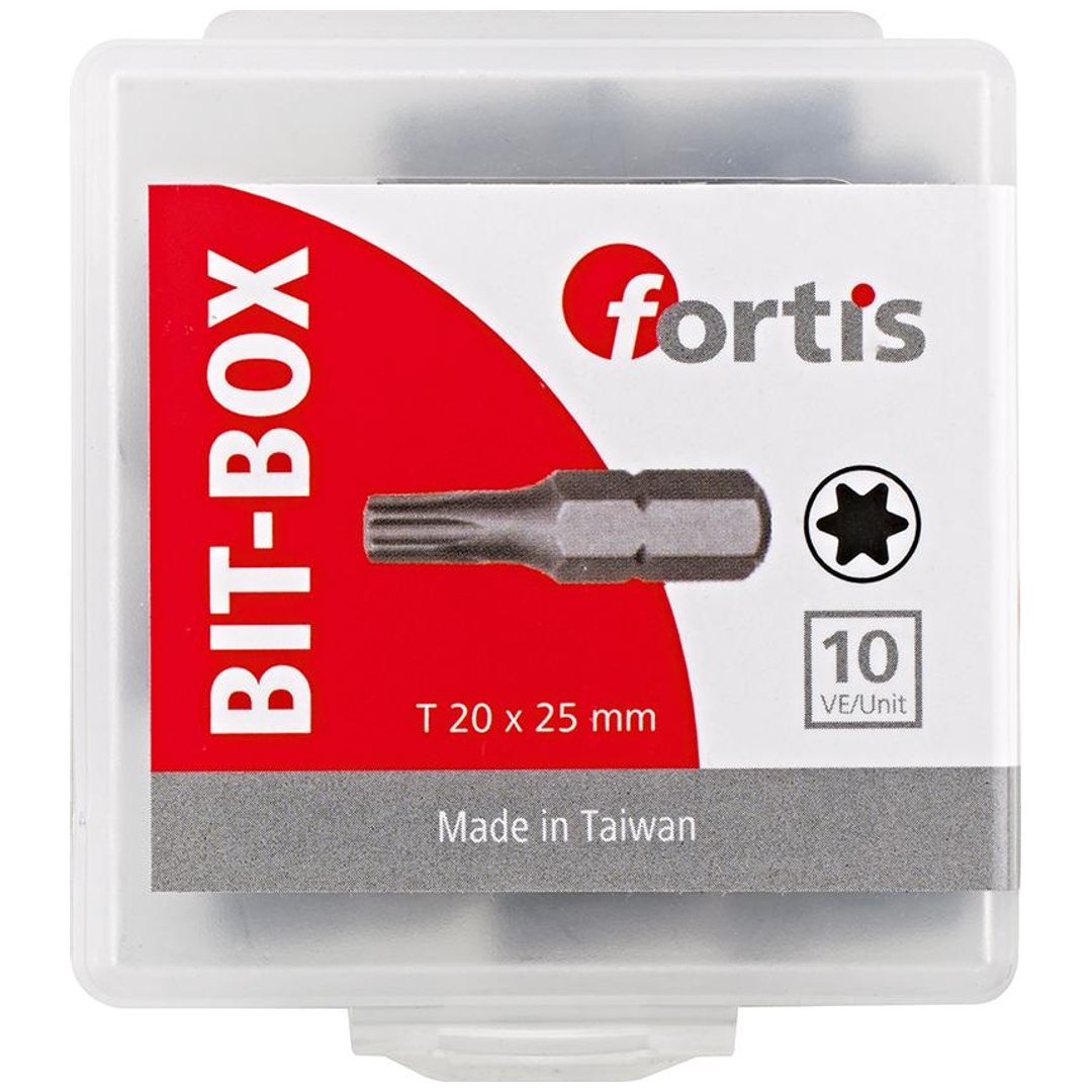 Fortis Bit für TX, DIN 3126 C6,3 T20 x 25 mm, 10 Stk.