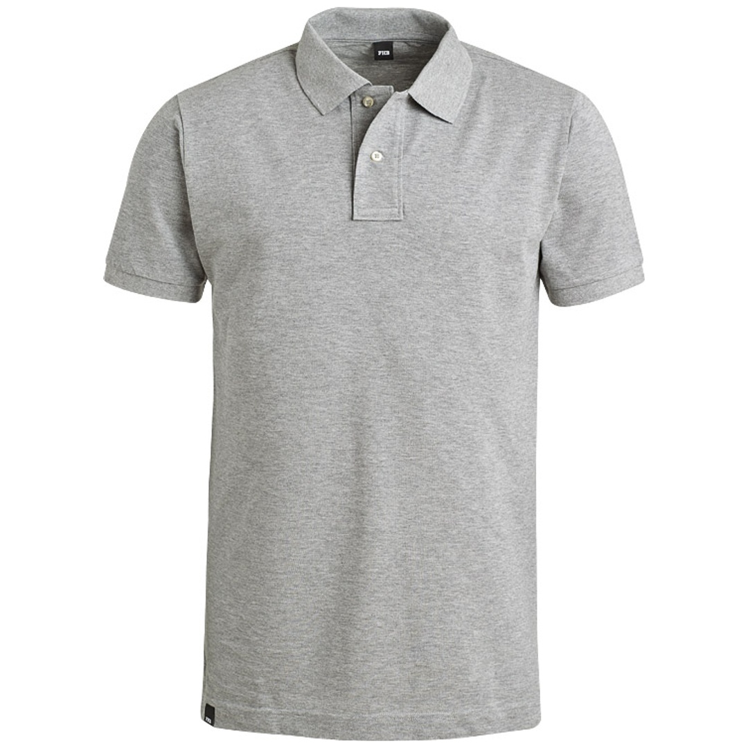 FHB Poloshirt Daniel 91590, Gr. S grau-meliert