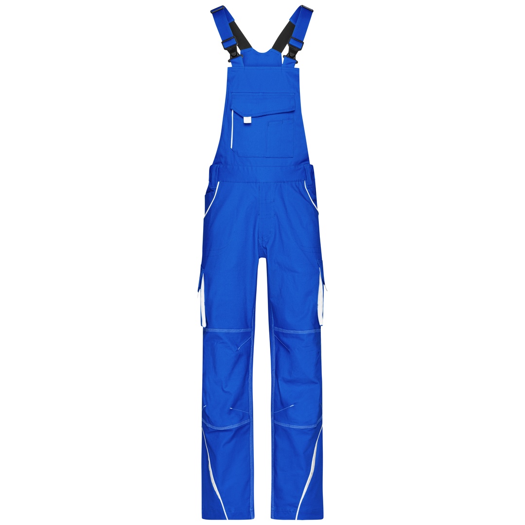 James & Nicholson Funktionelle Latzhose JN848 Gr. 48 royal/white