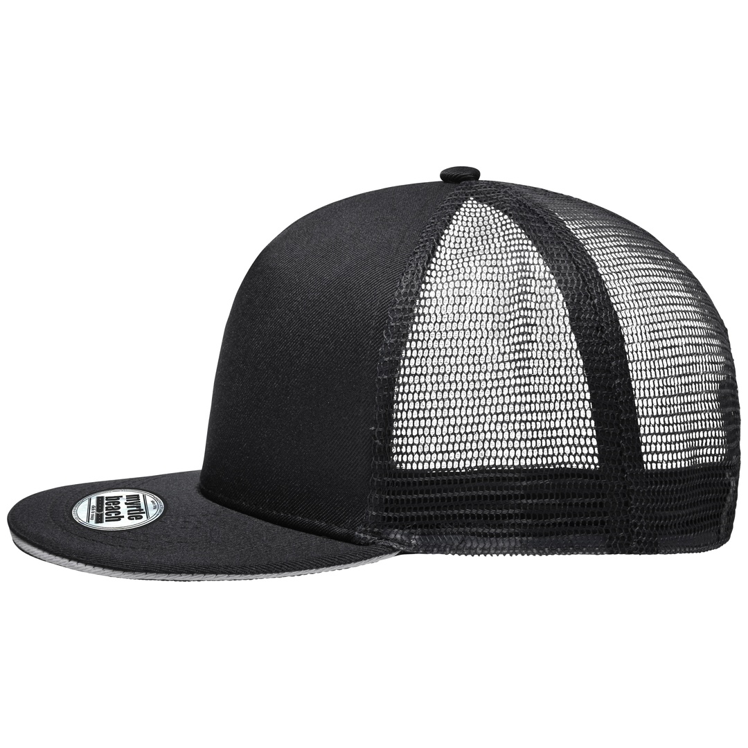 myrtle beach Stylische Mesh Cap MB6636 black/light-grey