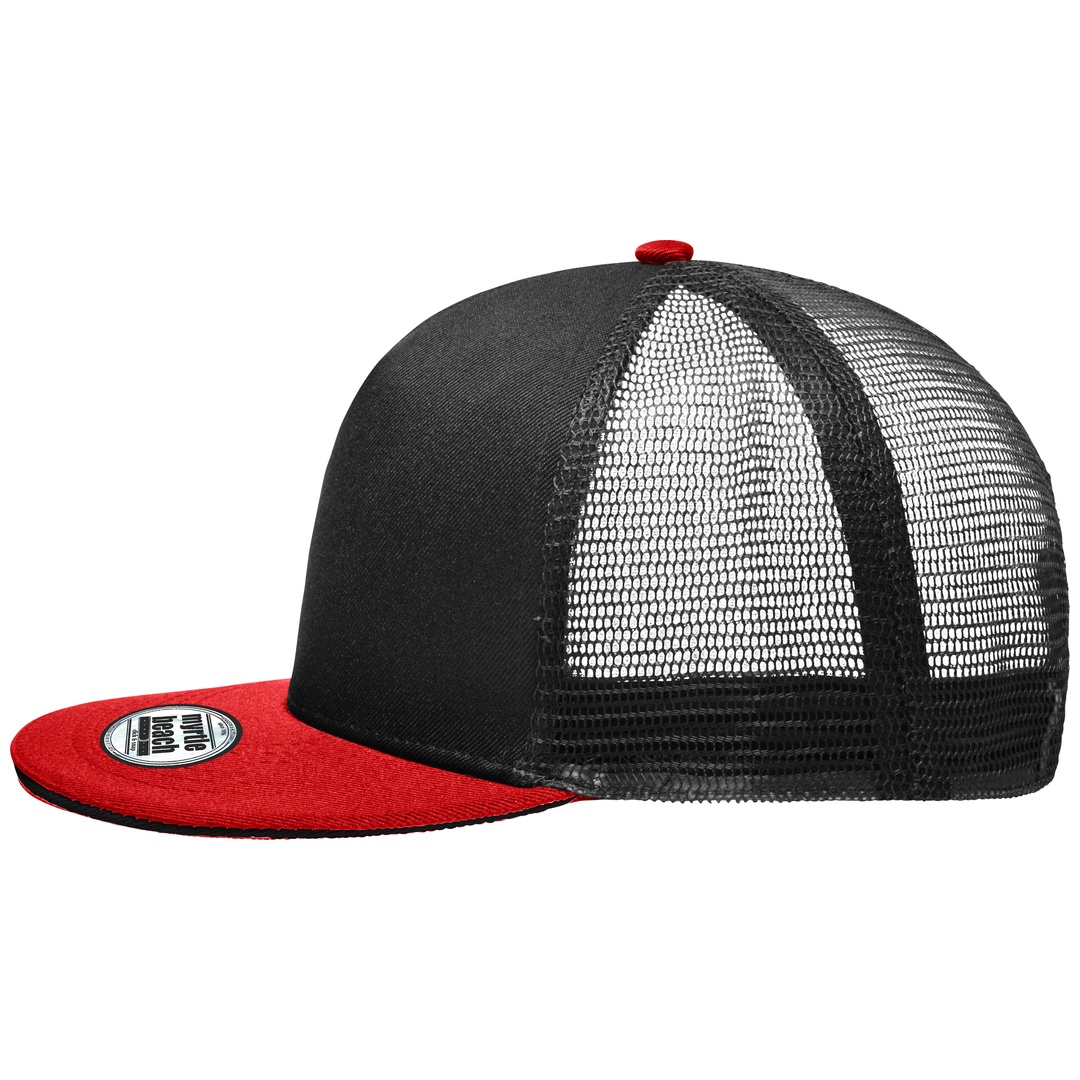 myrtle beach Stylische Mesh Cap MB6636 black/red