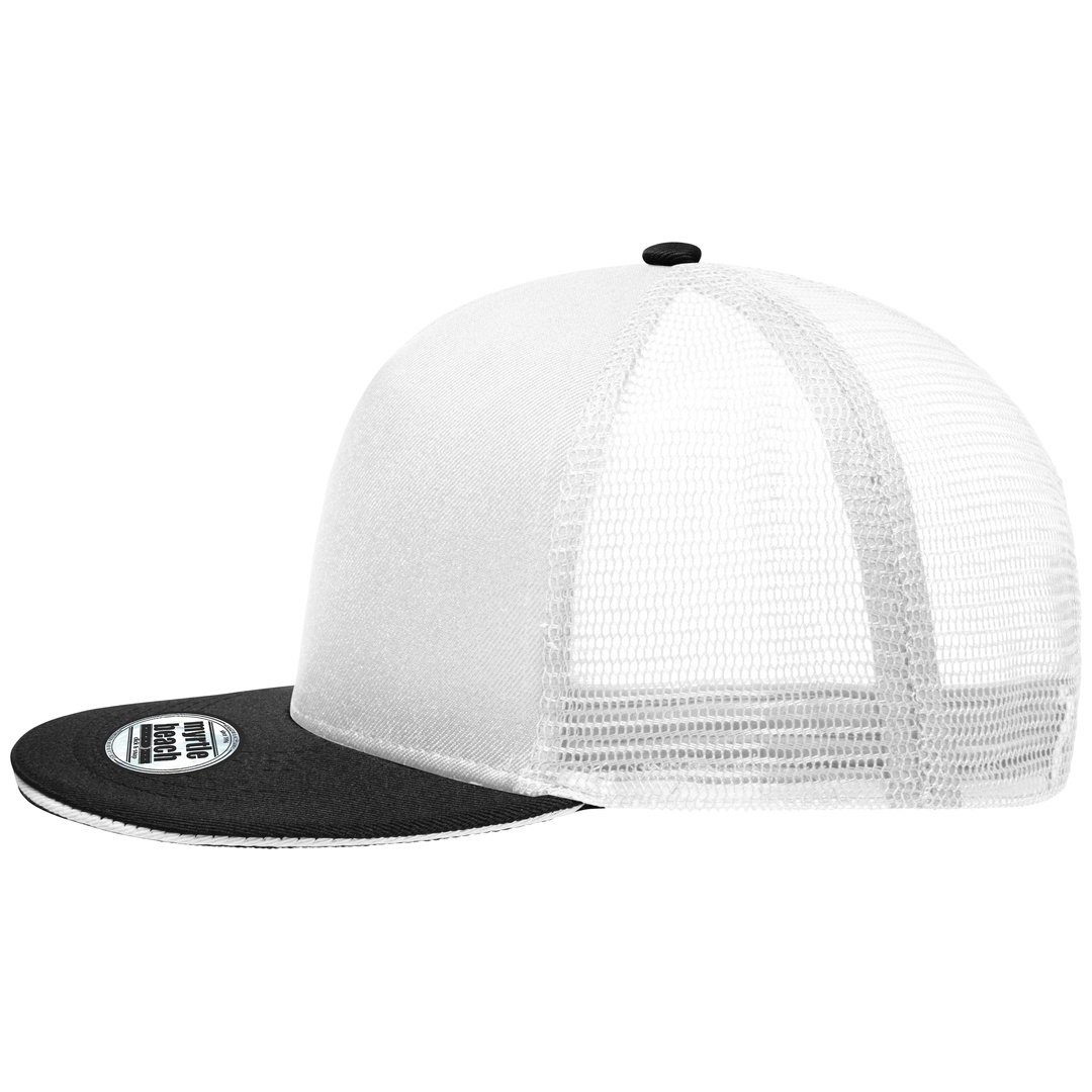 myrtle beach Stylische Mesh Cap MB6636 white/black