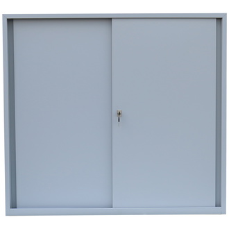 Lüllmann ClassiX Schiebetürenschrank, 3 OH, lichtgrau, 1090x1200x450mm