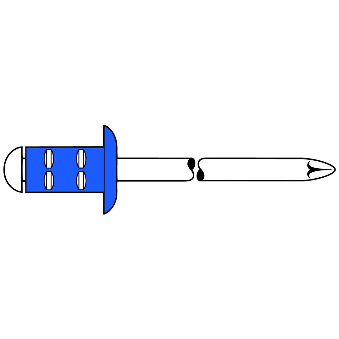Gesipa Mehrbereichsniete - Stahl / Stahl - Flachrundkopf - 3,2 x 11