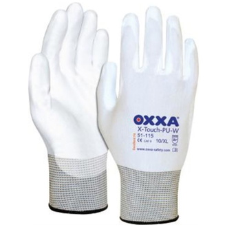 OXXA Montagehandschuh X-Touch PU, 3 Paar, weiß, Gr. 8