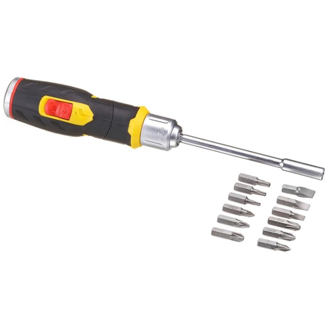 Stanley FatMax Bit-Schraubendreher mit Pistolen-Ratsche und 12 Bits