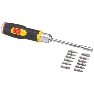 Stanley FatMax Bit-Schraubendreher mit Pistolen-Ratsche und 12 Bits