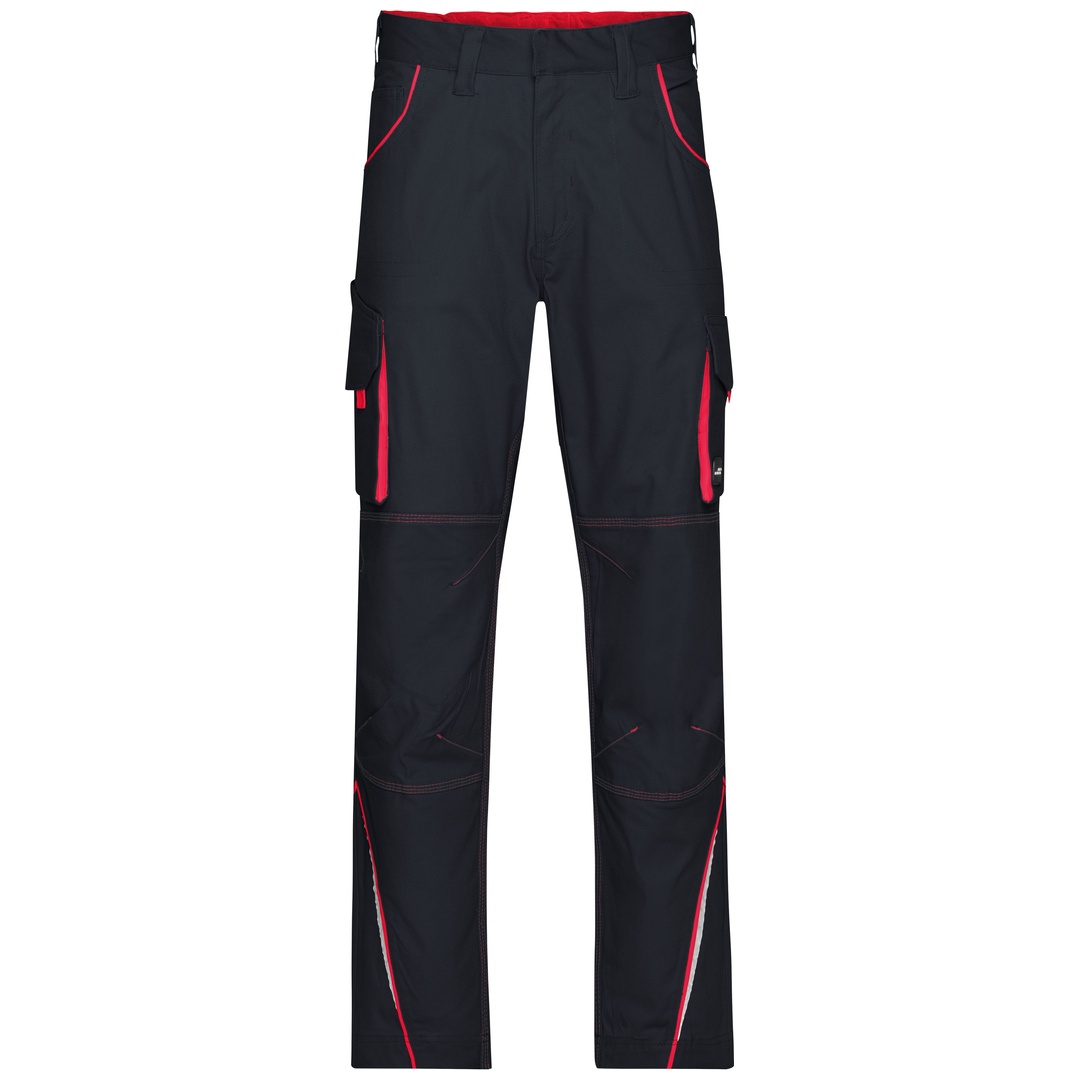 James & Nicholson Funktionelle Arbeitshose JN847 Gr. 58 carbon/red
