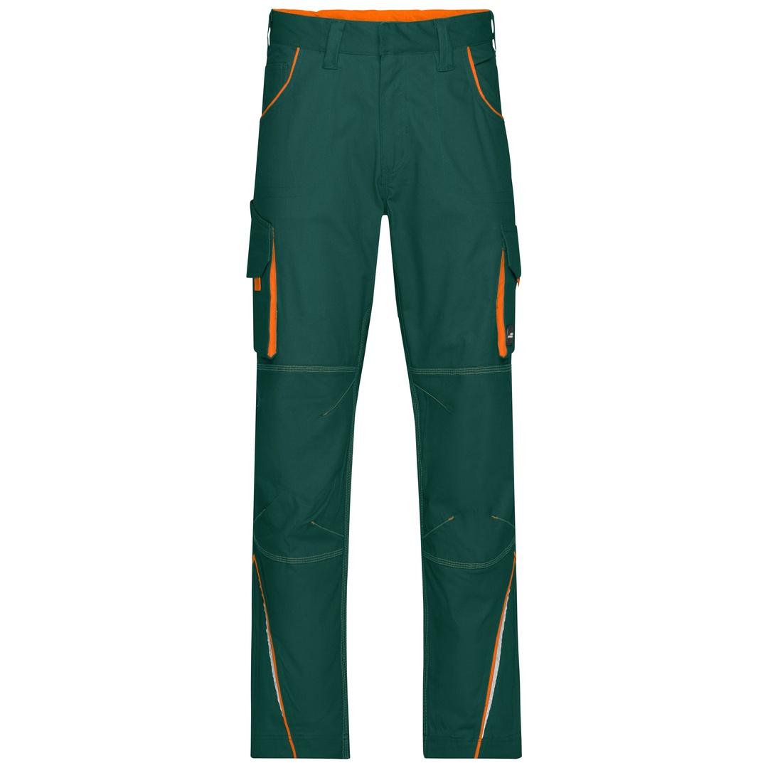 James & Nicholson Funktionelle Arbeitshose JN847 Gr. 50 dark-green/orange