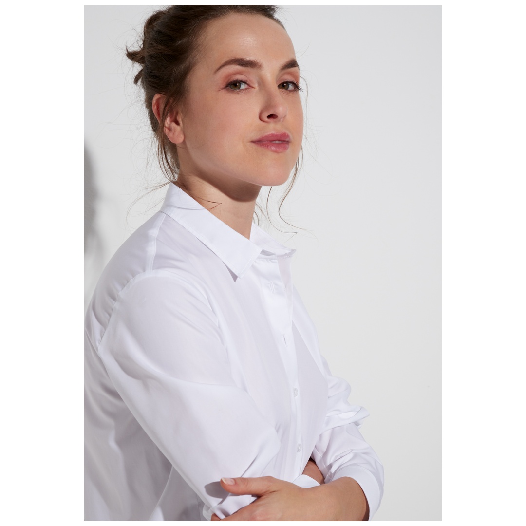 Eterna Bluse Seasonal Popeline Uni Tailliert D904 5145 Gr. 46 weiß