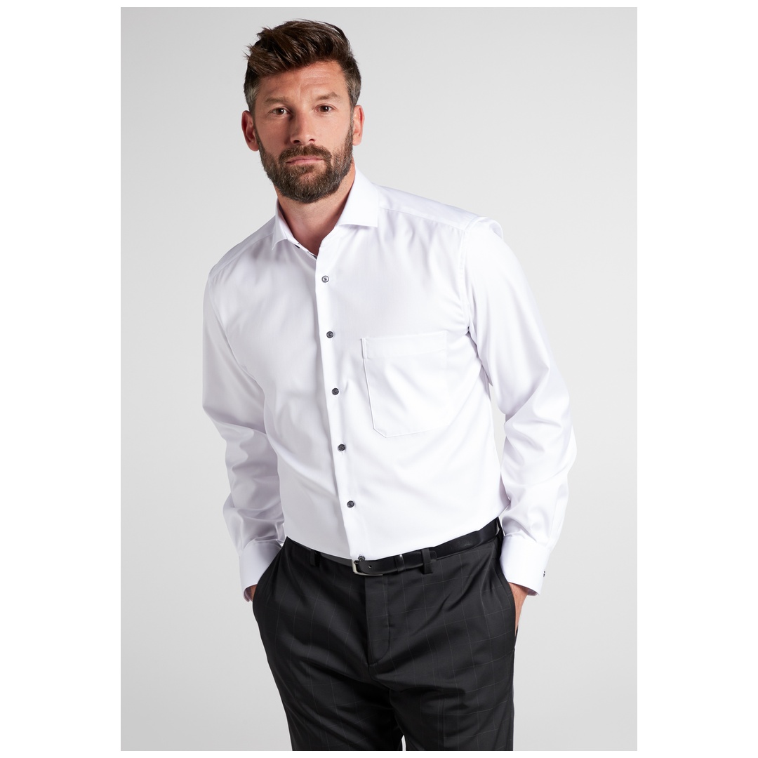 Eterna Hemd Cover Shirt Twill Comfort Fit 8819-00-E18V Gr. 41 weiß