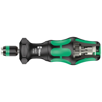 Wera 826 T Kraftform Turbo Bits-Handhalter mit Rapidaptor Schnellwechselfutter, 1/4" x 146 mm