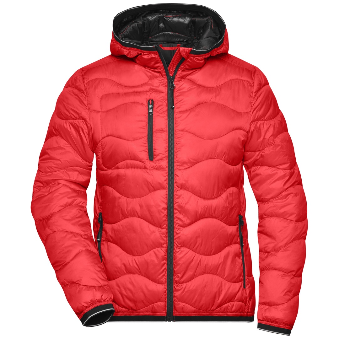 James & Nicholson Steppjacke mit Wattierung Damen JN1155 Gr. S rot/schwarz