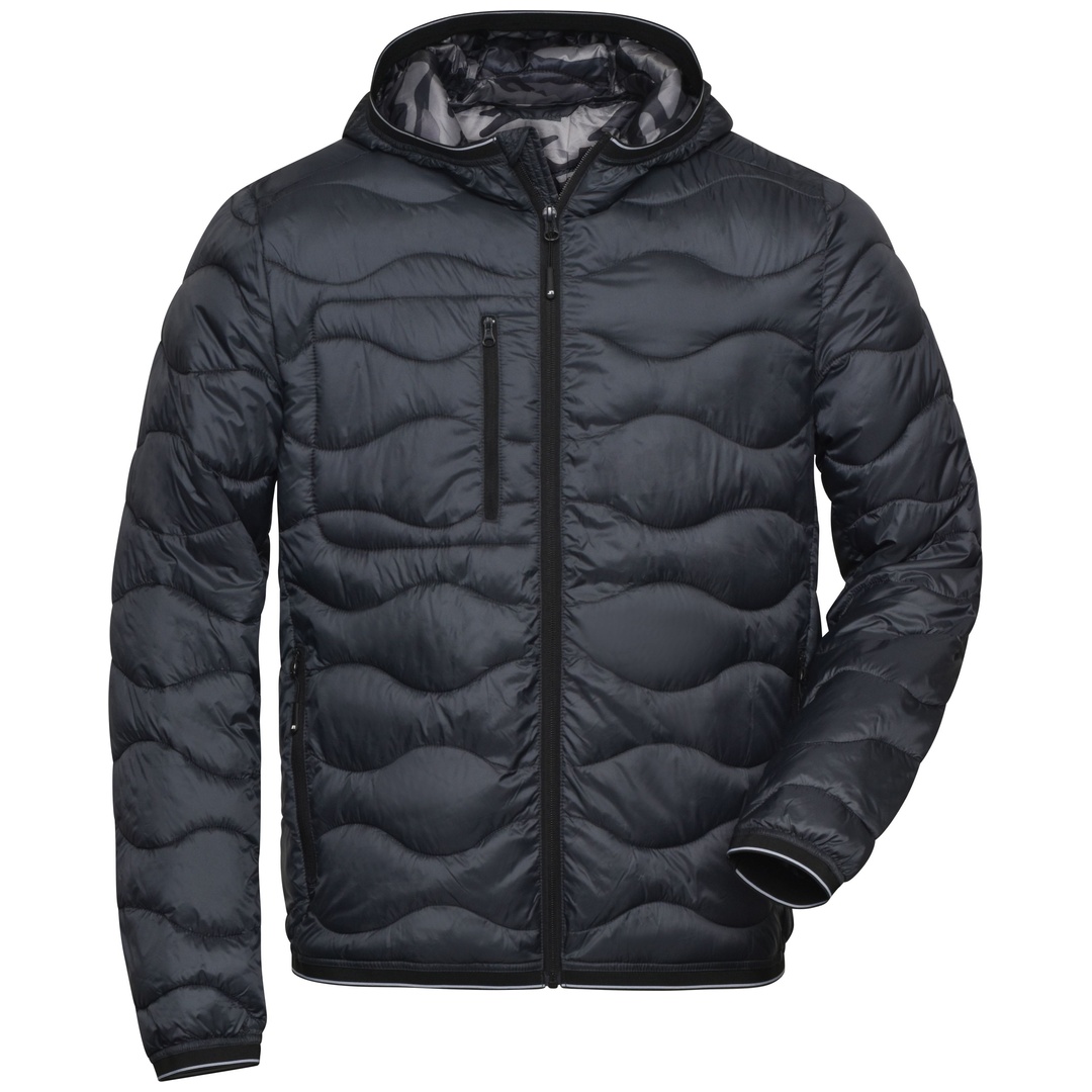 James & Nicholson Steppjacke mit Wattierung Herren JN1156 Gr. 2XL graphite/camouflage