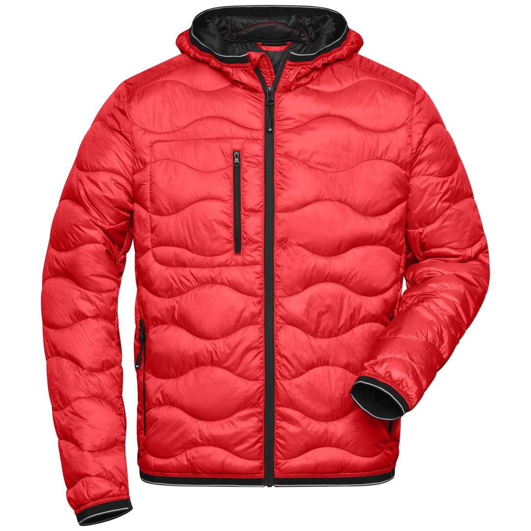 James & Nicholson Steppjacke mit Wattierung Herren JN1156 Gr. XL rot/schwarz
