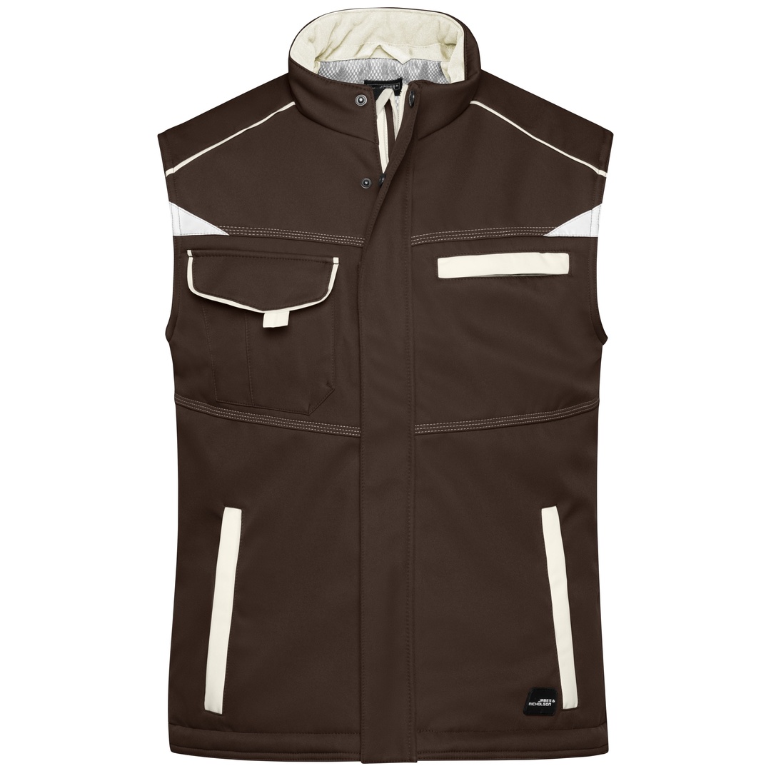 James & Nicholson Softshellweste mit warmem Innenfutter JN854 Gr. 5XL brown/stone