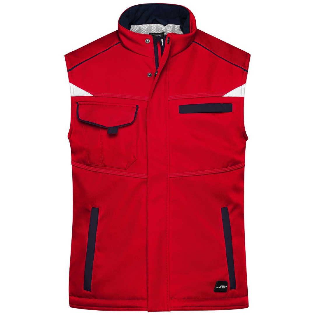 James & Nicholson Softshellweste mit warmem Innenfutter JN854 Gr. 4XL red/navy