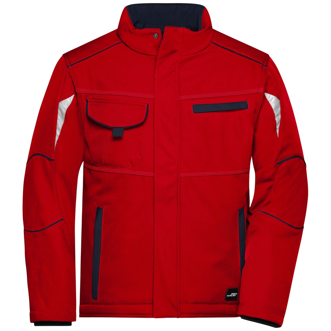 James & Nicholson Softshelljacke mit warmem Innenfutter JN853 Gr. 3XL red/navy