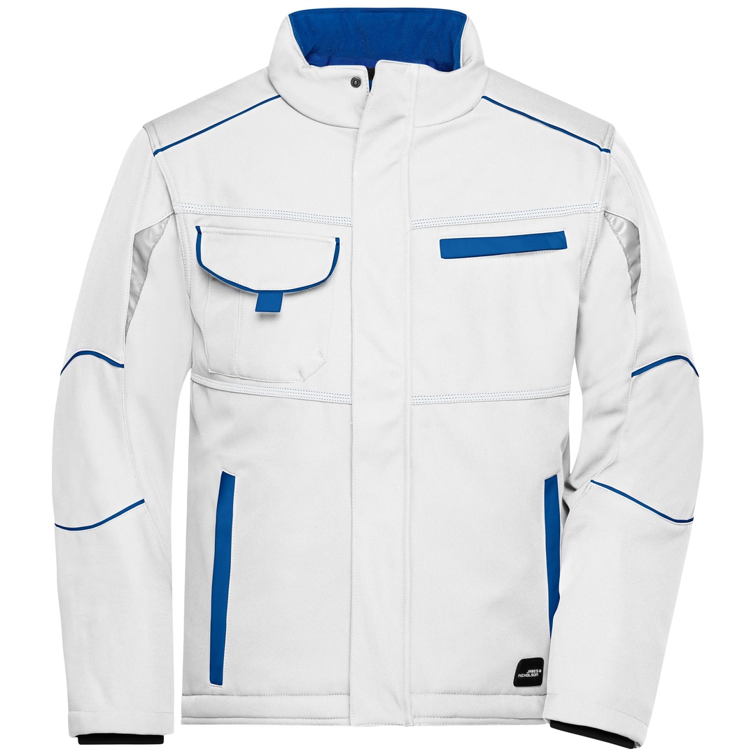 James & Nicholson Softshelljacke mit warmem Innenfutter JN853 Gr. L white/royal