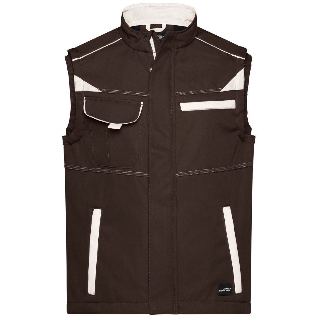 James & Nicholson Softshellweste Wind- und wasserabweisend JN852 Gr. 5XL brown/stone