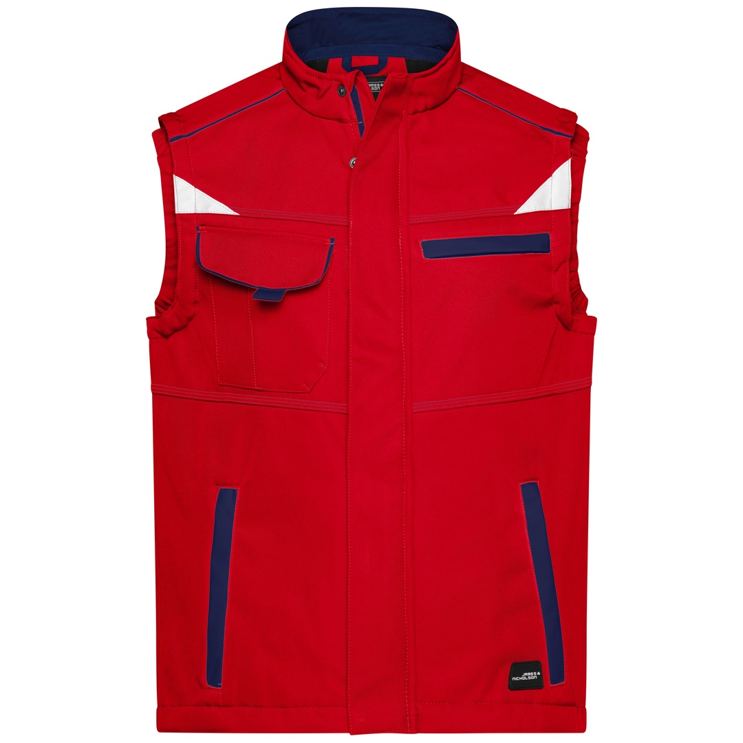 James & Nicholson Softshellweste Wind- und wasserabweisend JN852 Gr. 4XL red/navy
