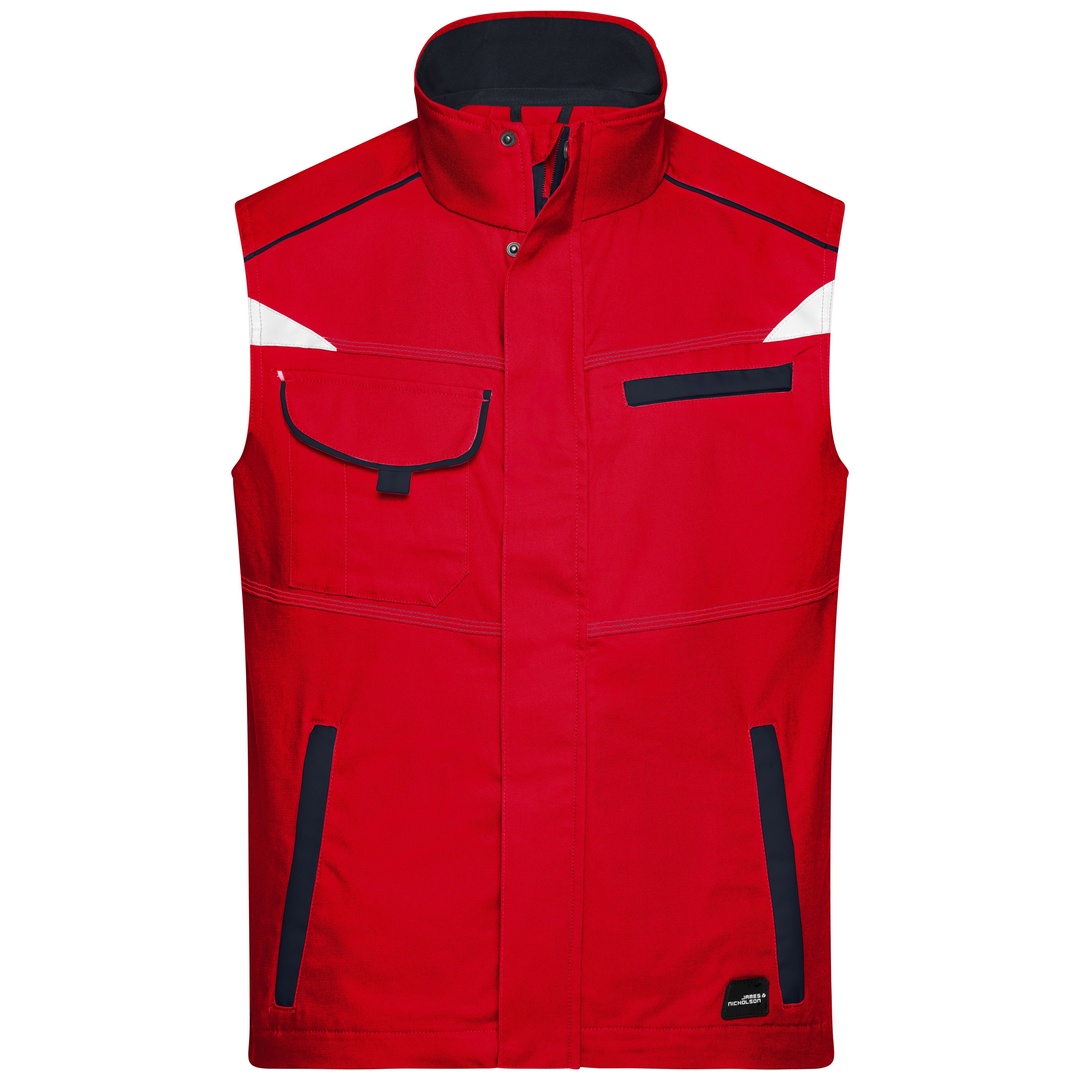 James & Nicholson Funktionelle Weste im sportlichen Look JN850 Gr. 2XL red/navy
