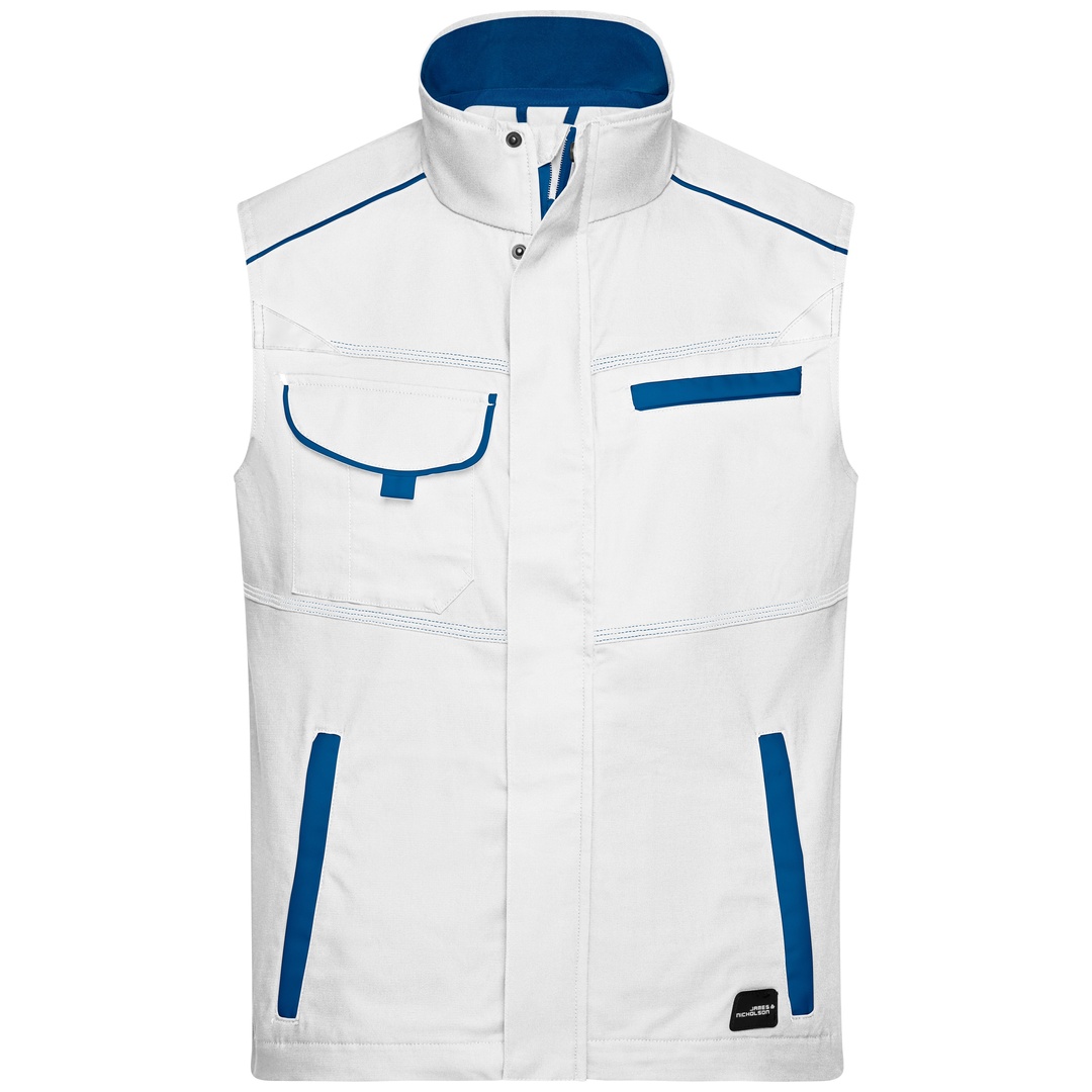 James & Nicholson Funktionelle Weste im sportlichen Look JN850 Gr. 5XL white/royal