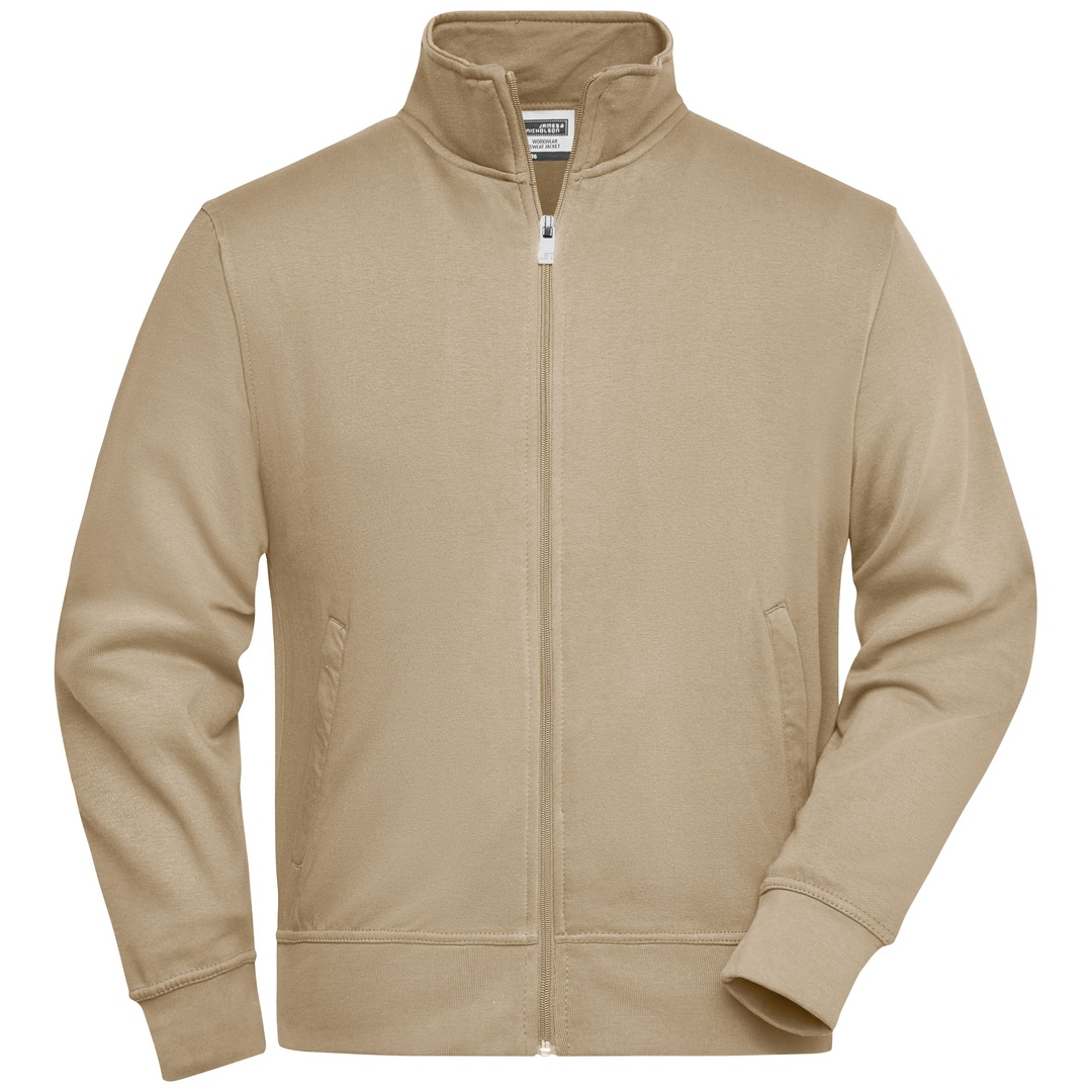 James & Nicholson Sweatjacke JN836 Gr. 5XL stone