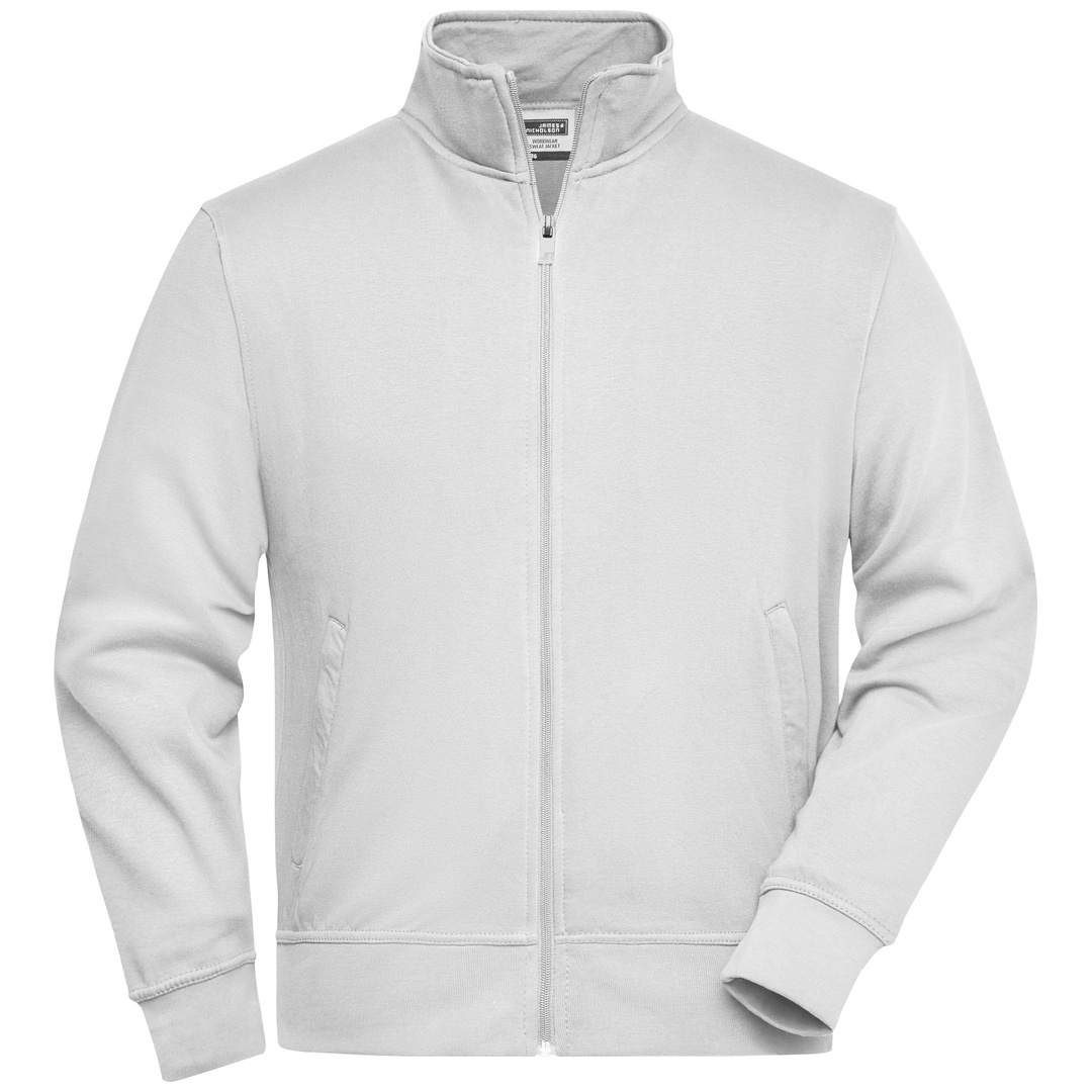 James & Nicholson Sweatjacke JN836 Gr. 6XL white