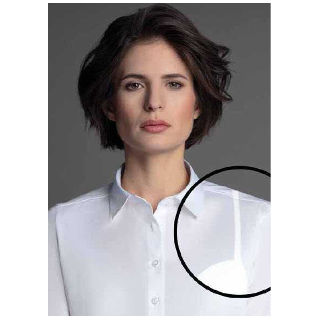 Eterna Bluse Twill Blickdicht Tailliert D708 5008 Gr. 44 weiß