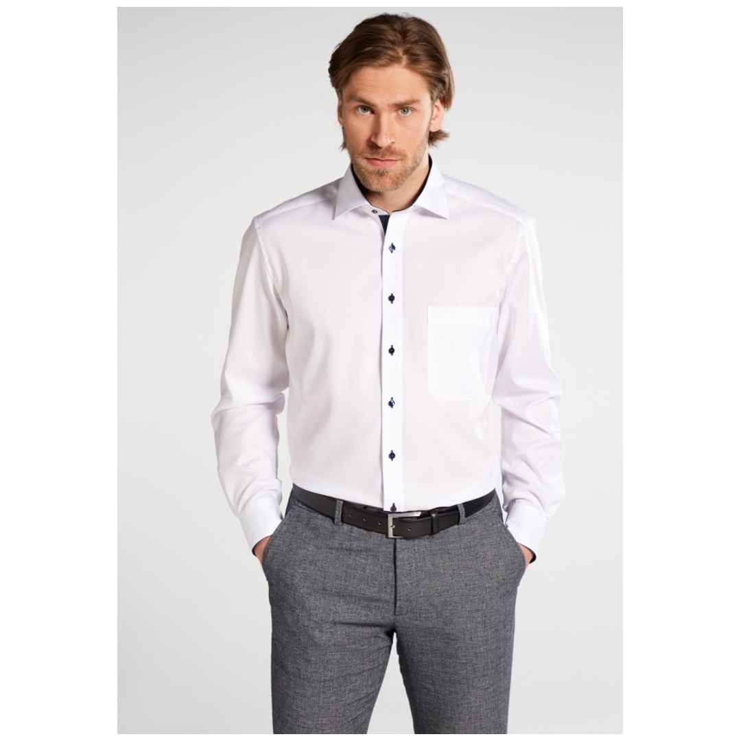 Eterna Hemd Oxford Comfort Fit 1/1 Arm ÄL: 65cm 8100-00-E137 Gr. 43 weiß