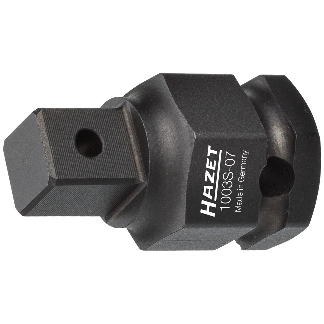 Hazet Schlag-Maschinenschrauber Adapter 24 mm Außen-Sechskant, 1/2 (12,5 mm) Vierkant massiv, Länge 44 mm