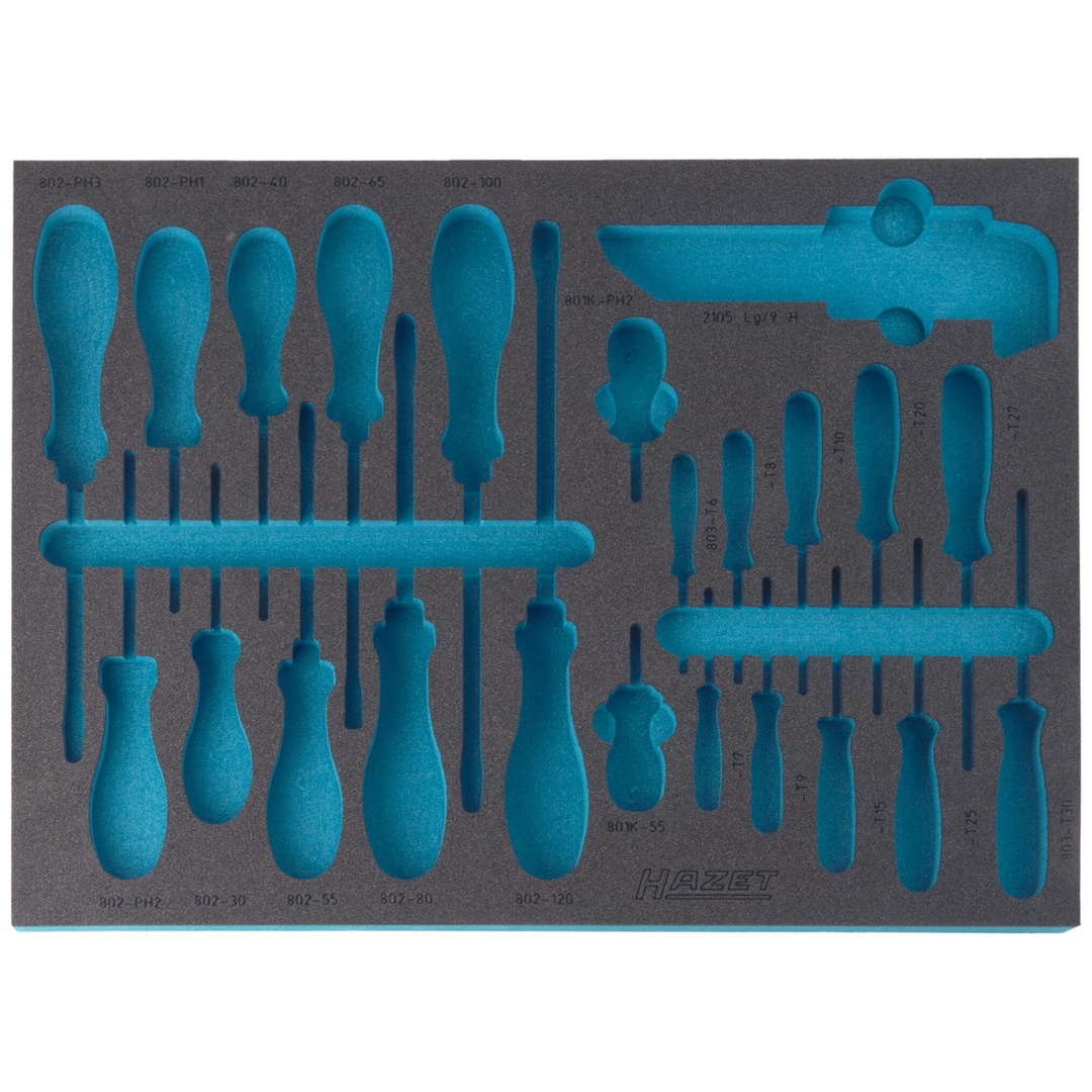 Hazet 2-Komponenten Weichschaumeinlage 163-141L, (LxB) 519 x 392 mm