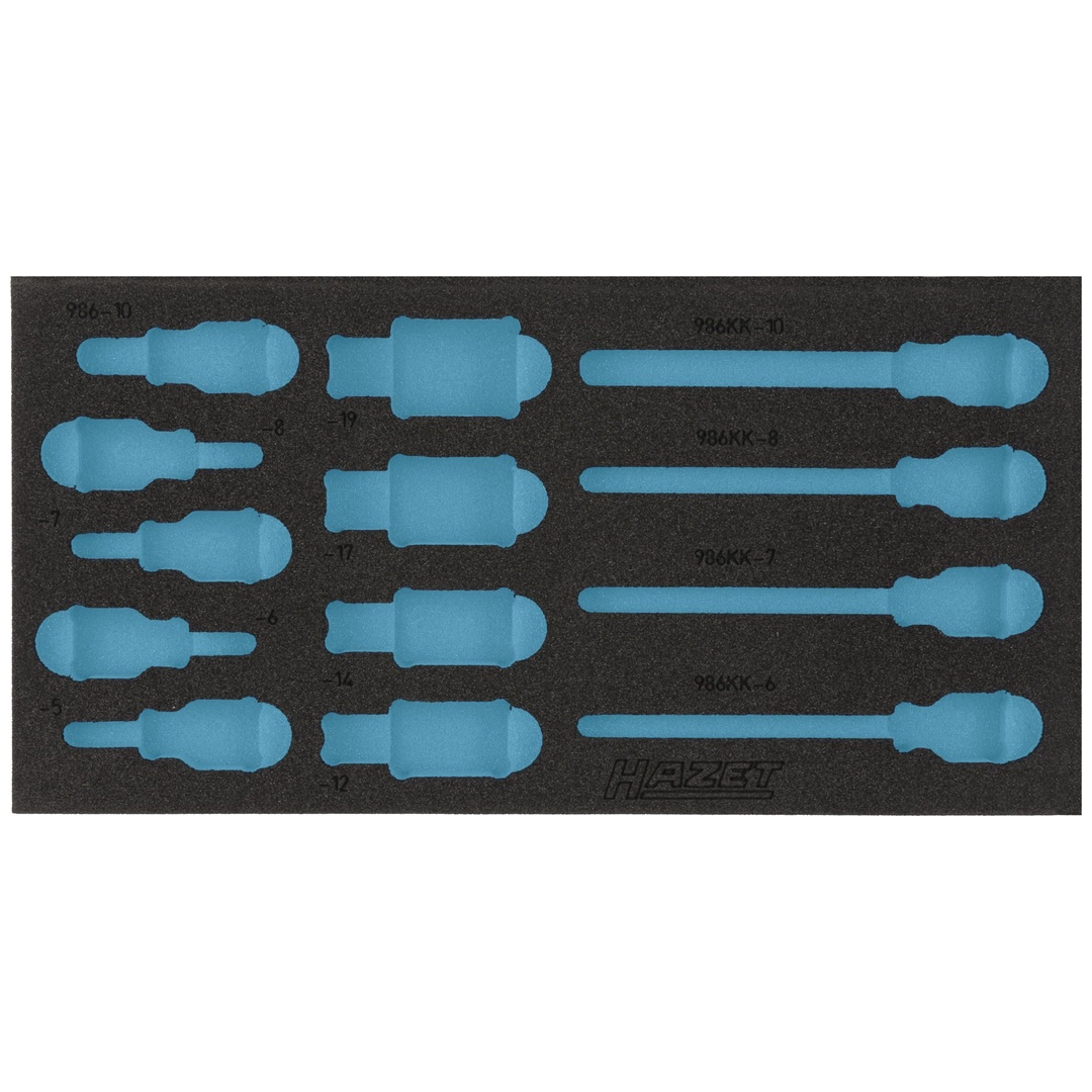 Hazet 2-Komponenten Weichschaumeinlage 163-220L, (LxB) 342 x 172 mm