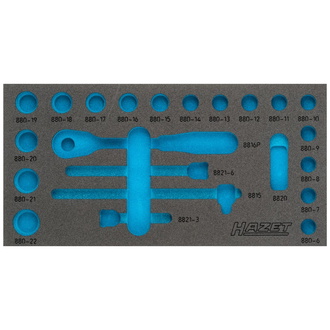 Hazet 2-Komponenten Weichschaum-Einlage für Art.Nr. 880-2, 1/3 (342 x 172 mm) / für Hazet 165-L