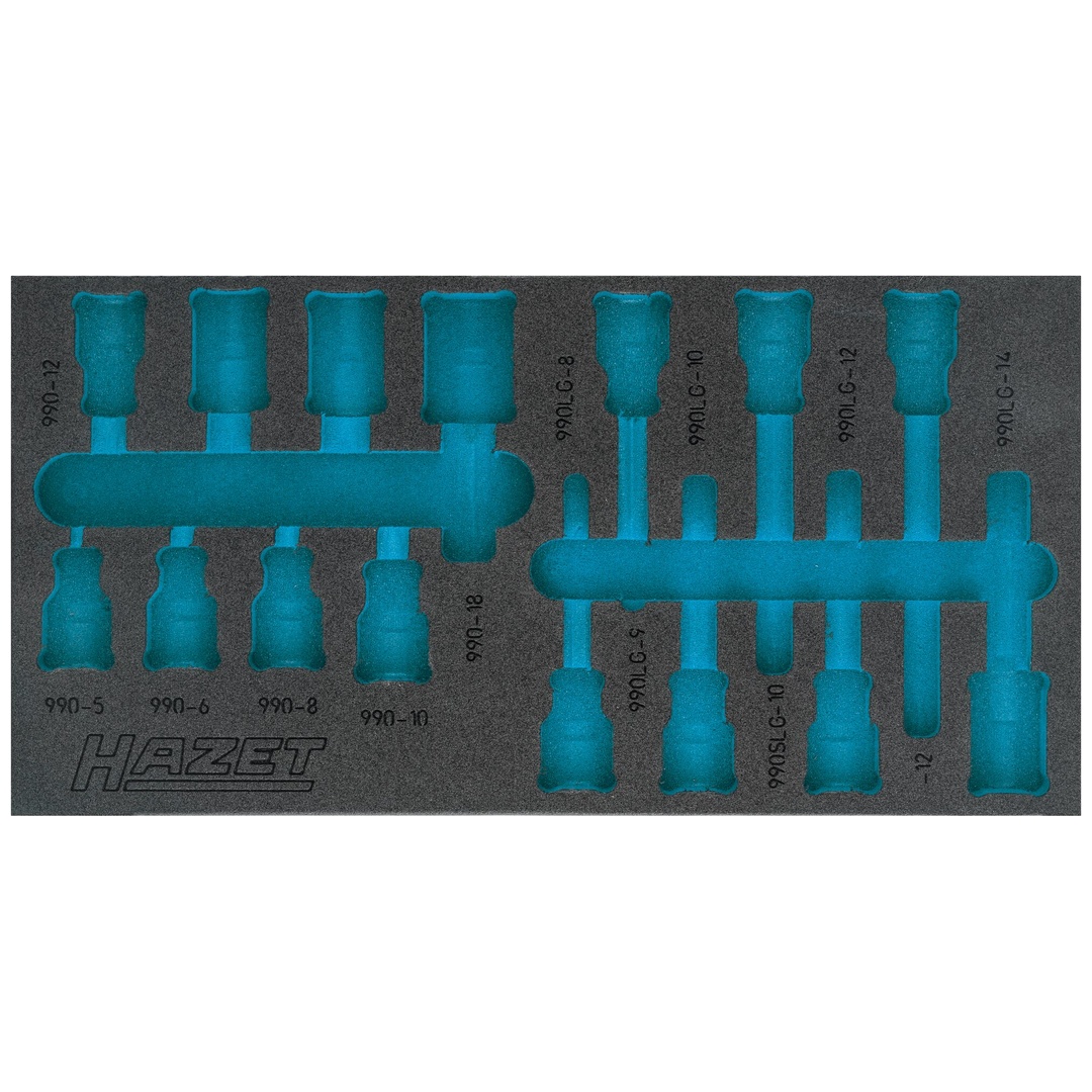 Hazet 2-Komponenten Weichschaumeinlage 163-482L, (LxB) 342 x 172 mm