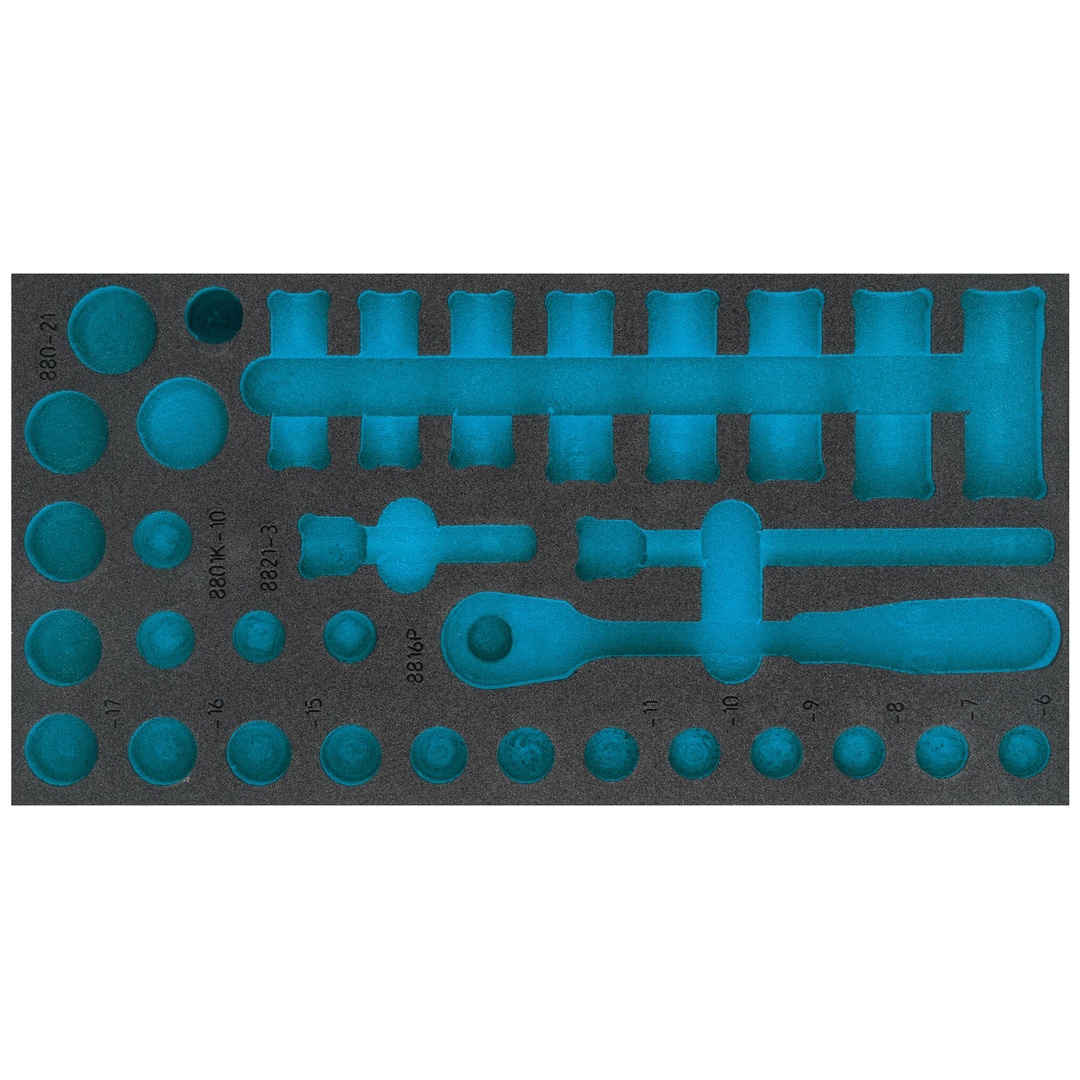 Hazet 2-Komponenten Weichschaumeinlage 163-483L, (LxB) 342 x 172 mm