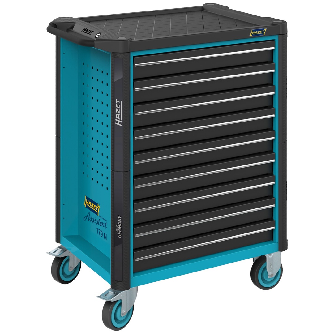 Hazet Werkstattwagen Assistent 179N, einzeln, (LxBxH) 785 x 518 x 1020 mm, Schubladen, flach: 9× 81 x 522 x 398 mm