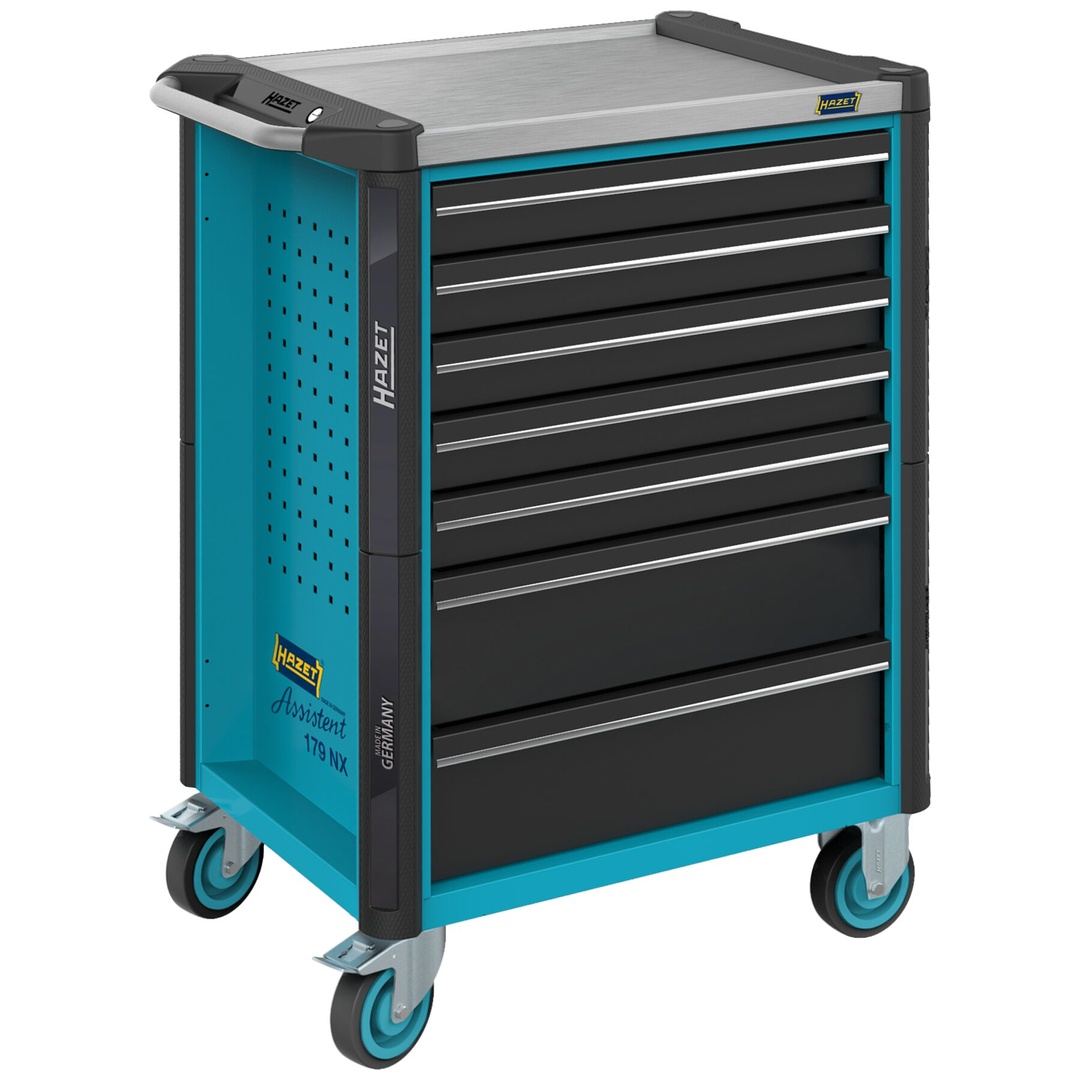 Hazet Werkstattwagen Assistent 179NX, einzeln 179NX-7, (LxBxH) 785 x 518 x 1020 mm, Schubladen, flach: 5× 81 x 522 x 398 mm, Schubladen, hoch: 2× 166