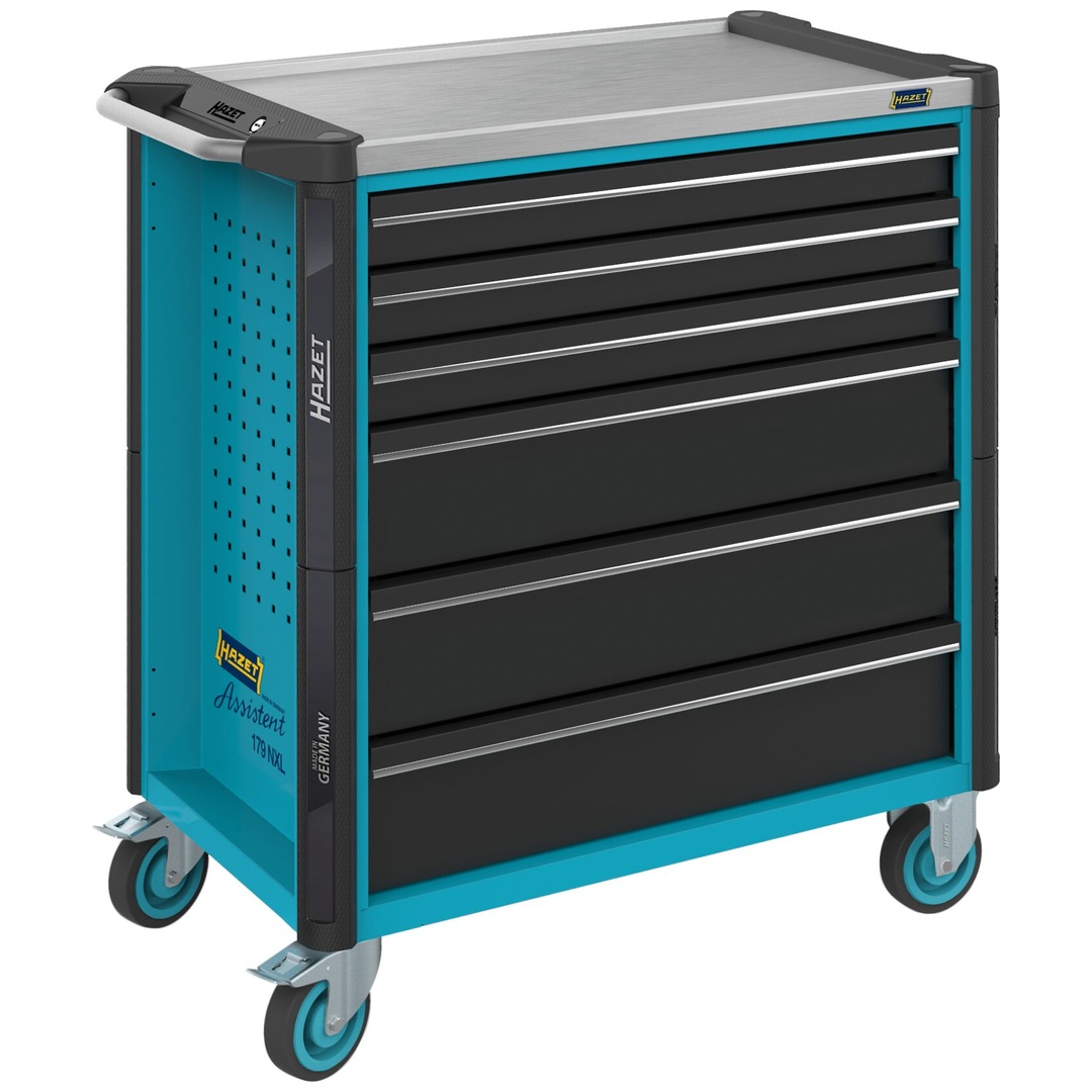 Hazet Werkstattwagen Assistent 179NXL, einzeln, (LxBxH) 959 x 518 x 1020 mm, Schubladen, flach: 3× 81 x 696 x 398 mm, Schubladen, hoch: 3× 166 x 696 x