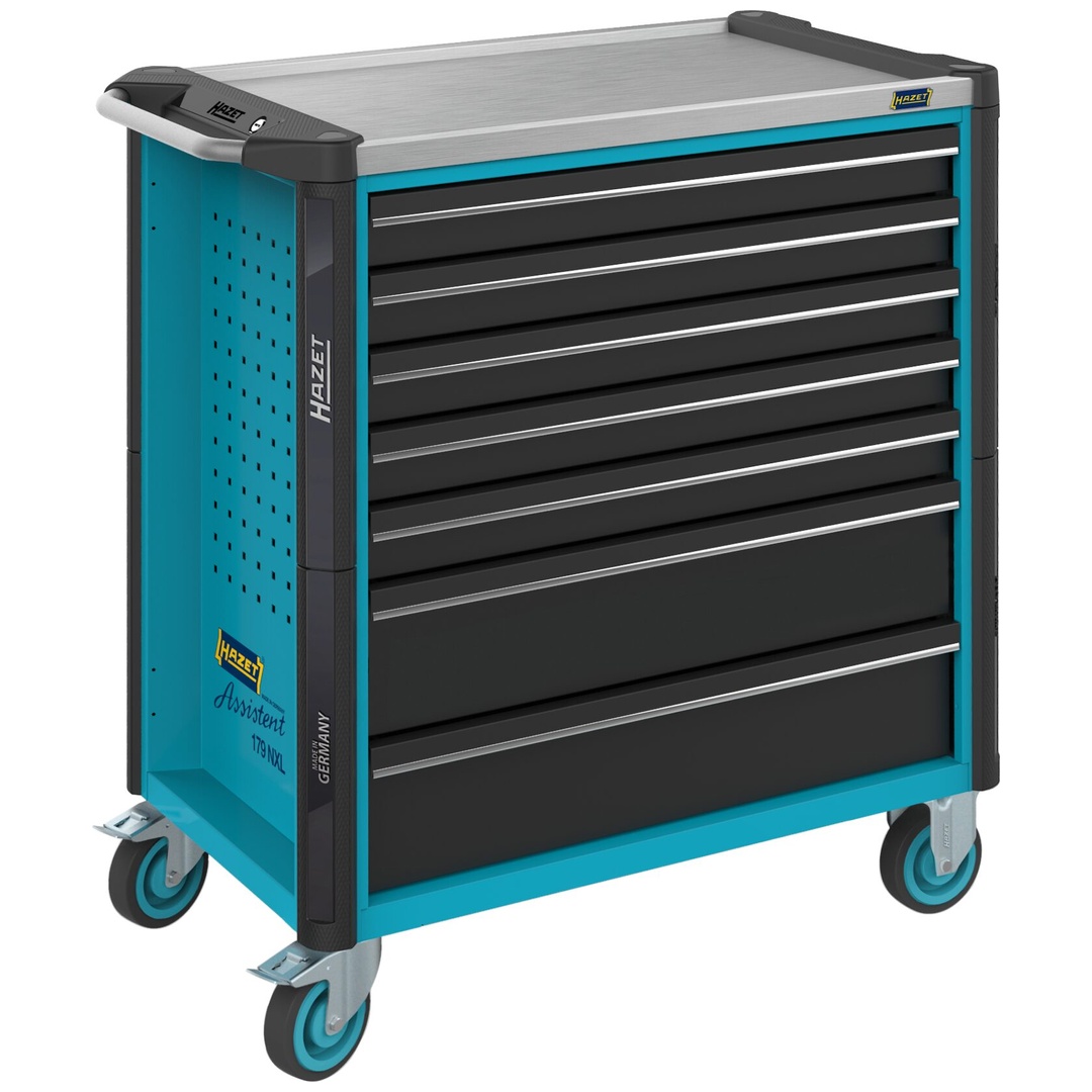 Hazet Werkstattwagen Assistent 179NXL, einzeln, (LxBxH) 959 x 518 x 1020 mm, Schubladen, flach: 5× 81 x 696 x 398 mm, Schubladen, hoch: 2× 166 x 696 x