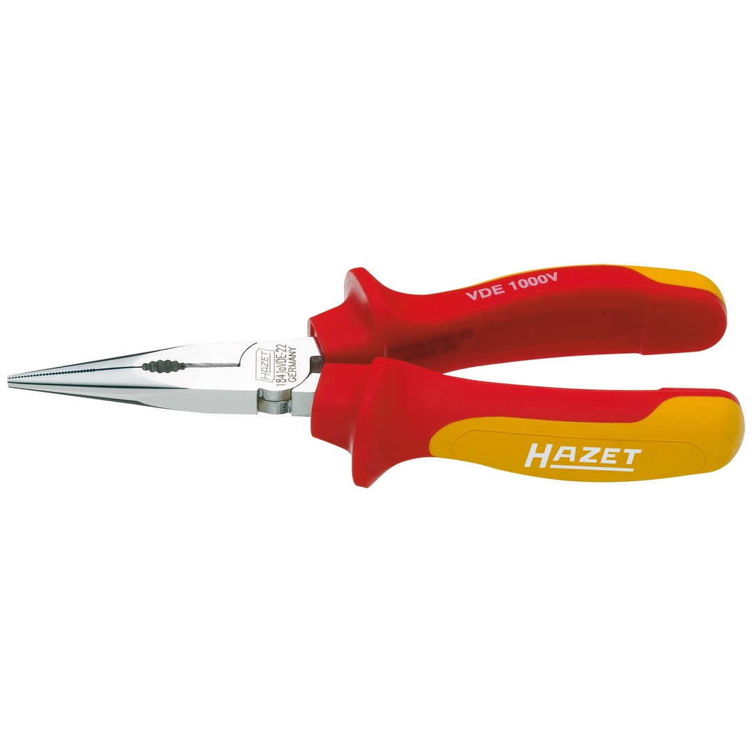 Hazet Flachrundzange, schutzisoliert 1841AVDE-22, Länge 160 mm